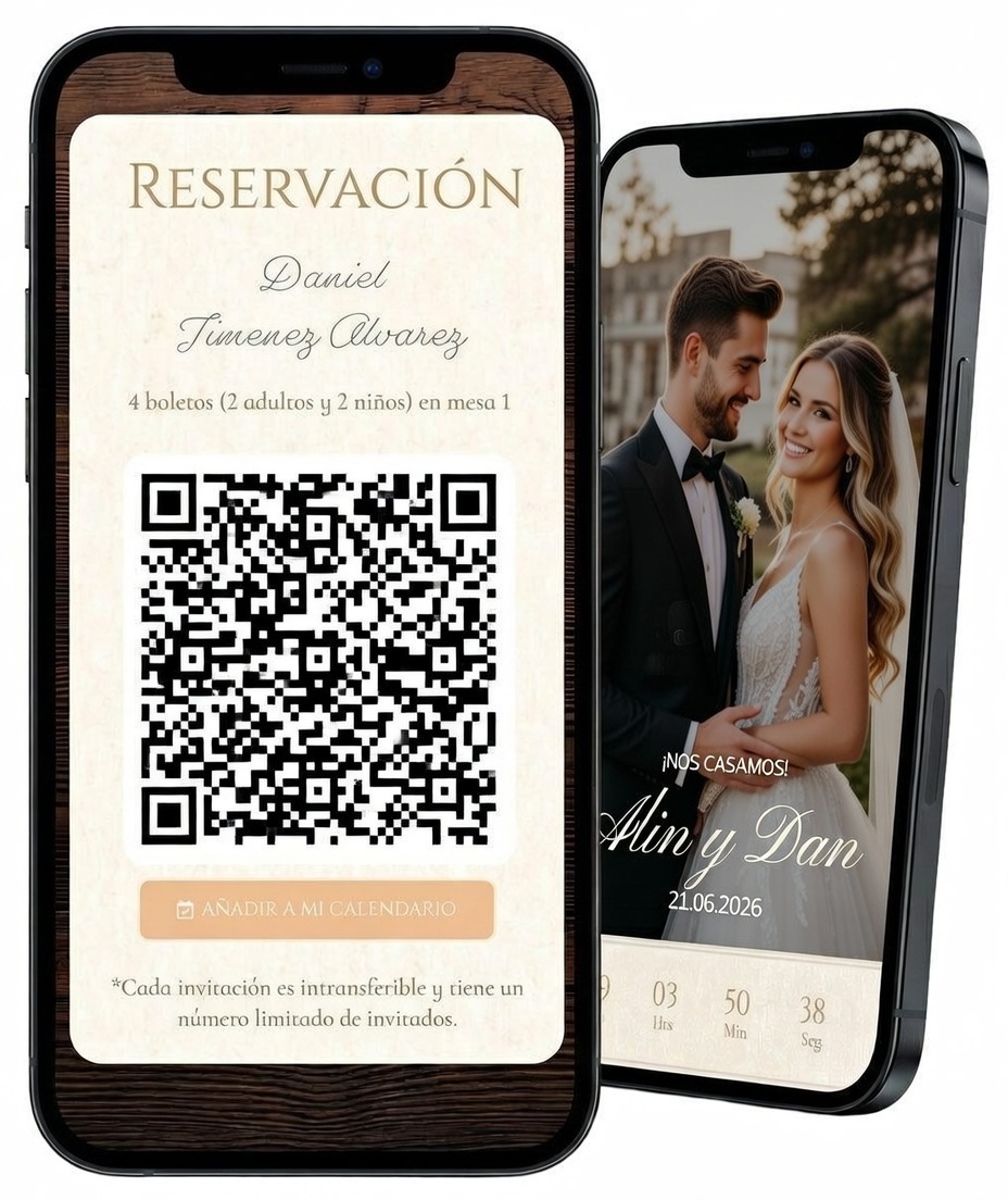 Invitación Boda Digital Elegante